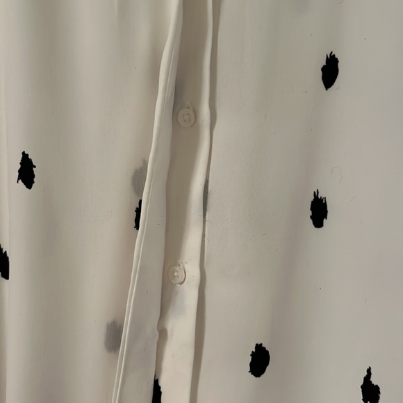 JASMINE & JULIANA silky white and black blouse - Picture 5 of 8